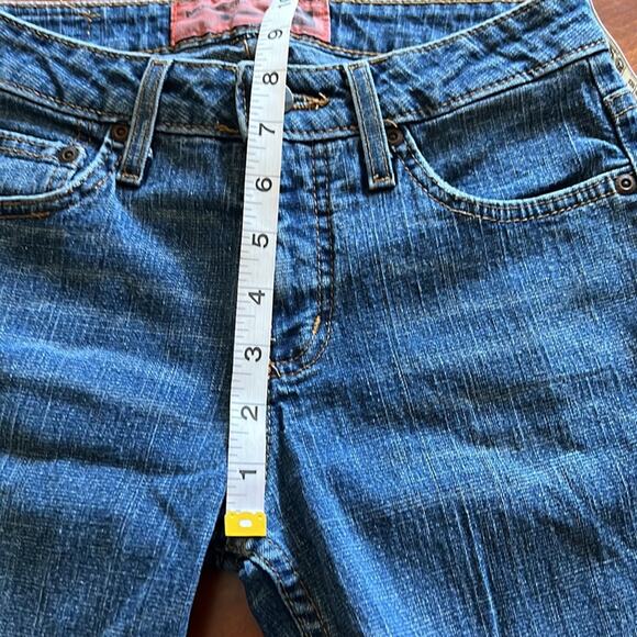 Mossissue by Mossimo Blue Denim Flare Jeans Junior Size 1 Y2K - Picture 8 of 10